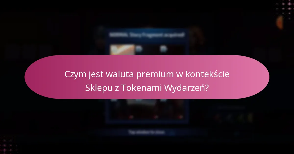 Czym jest waluta premium w kontekście Sklepu z Tokenami Wydarzeń?